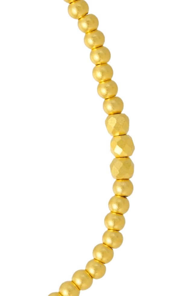 TOMEI Gold Bead Elastic Bracelet, Yellow Gold 999