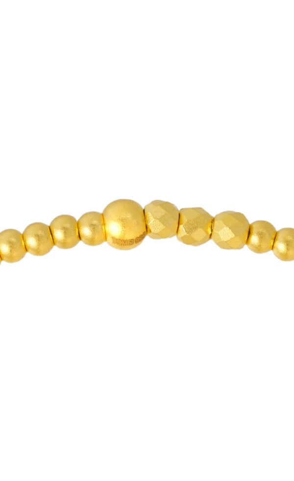 TOMEI Gold Bead Elastic Bracelet, Yellow Gold 999