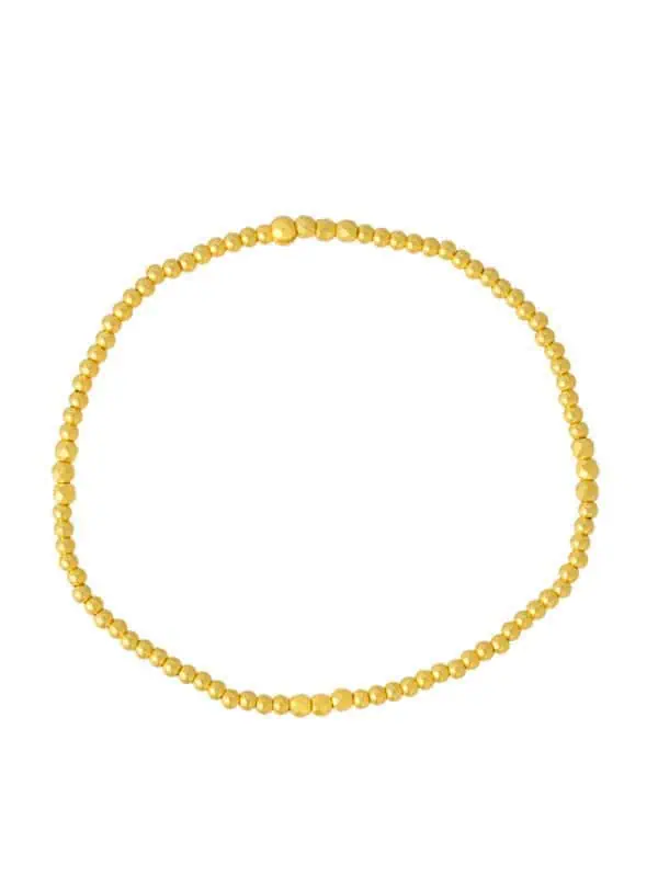 TOMEI Gold Bead Elastic Bracelet, Yellow Gold 999