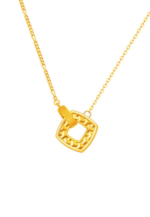 5G-N-031-48CM TOMEI Chasing Light Necklace, Yellow Gold 999 (5G)