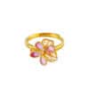 TOMEI Antique Gold Series Flowers Ring, Yellow Gold 999