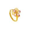 TOMEI Antique Gold Series Flowers Ring, Yellow Gold 999