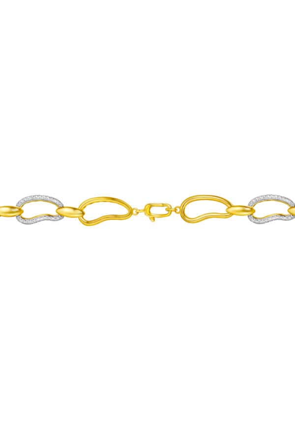 762x1100_0010_DSC00434 DC-YG1708B-2C_2 TOMEI Diamond Cut Collection Bracelet, Yellow Gold 916