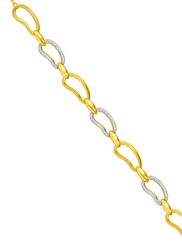TOMEI Diamond Cut Collection Bracelet, Yellow Gold 916