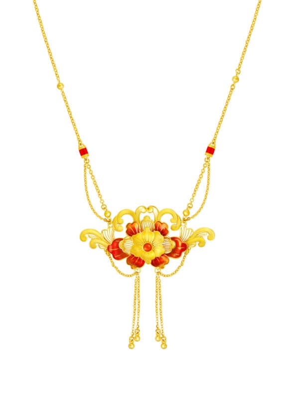 TOMEI x Xifu [????] Peony Collection, Necklace Yellow Gold 999