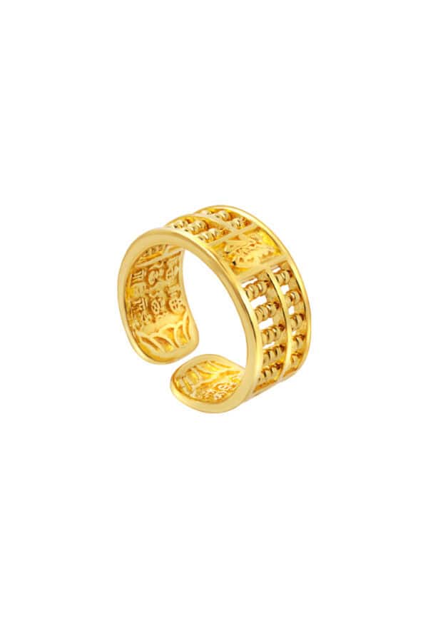 TOMEI【福旺财兴】Fortune Collection Abacus Men Ring, Yellow Gold 999