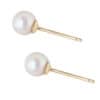 TOMEI Pearlfect Love White Pearl Earrings, White/Yellow Gold 585