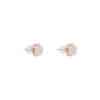 TOMEI Square Shape Nephrite Earrings, Rose Gold 750