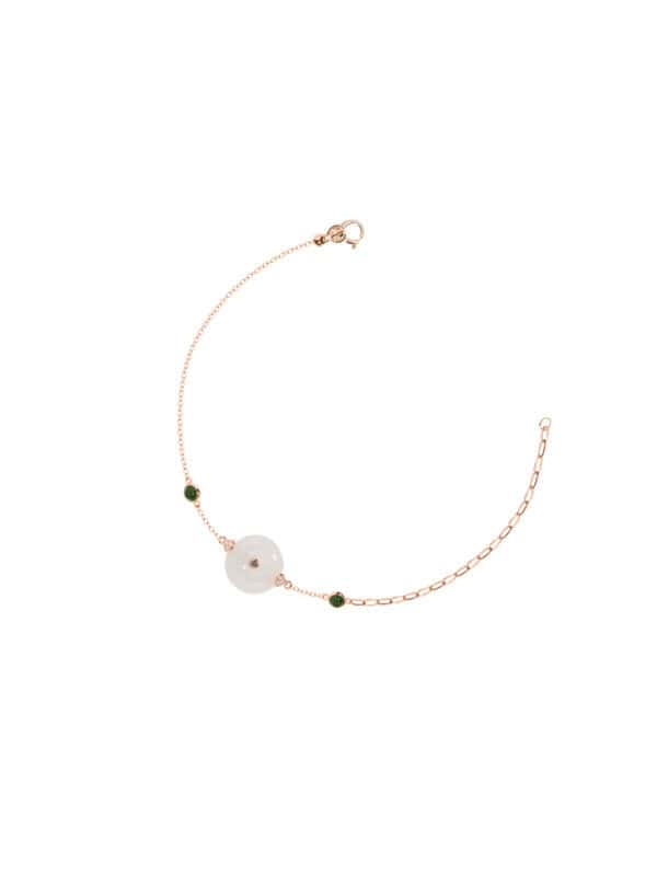 Tomei_0005_GR-JS00241B_1.psd TOMEI Nephrite Series Bracelet, Rose Gold 750