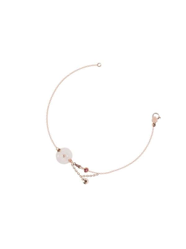 Tomei_0011_GR-JS00143B_1.psd TOMEI Nephrite Series Bracelet, Rose Gold 750