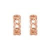 TOMEI Rouge Collection, Circle-Link Loop Earrings, Rose Gold 750