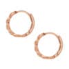 TOMEI Rouge Collection, Circle-Link Loop Earrings, Rose Gold 750