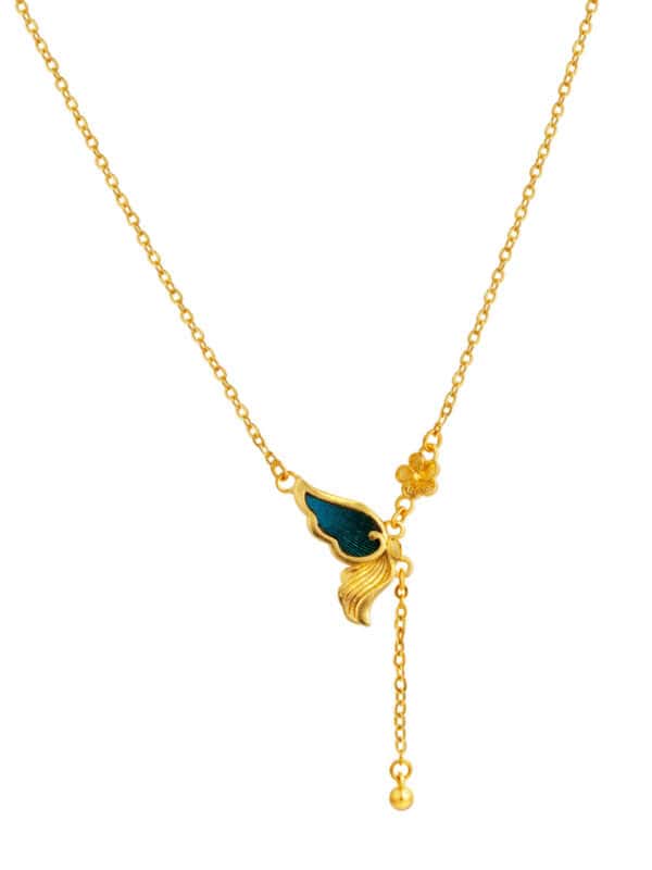 TOMEI x XIFU ????Spiritual Butterfly Necklace, Yellow Gold 999