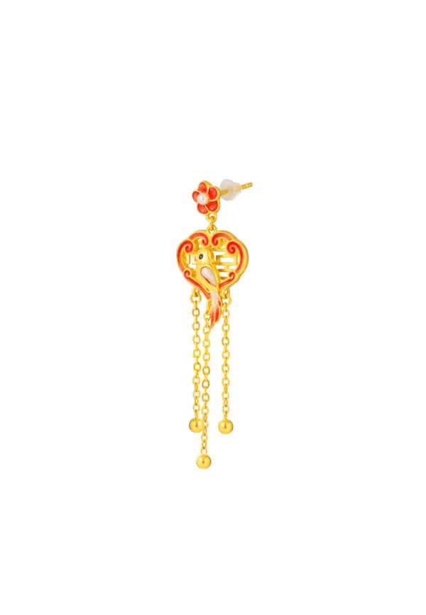 TOMEI x Xifu Earrings, Yellow Gold 999