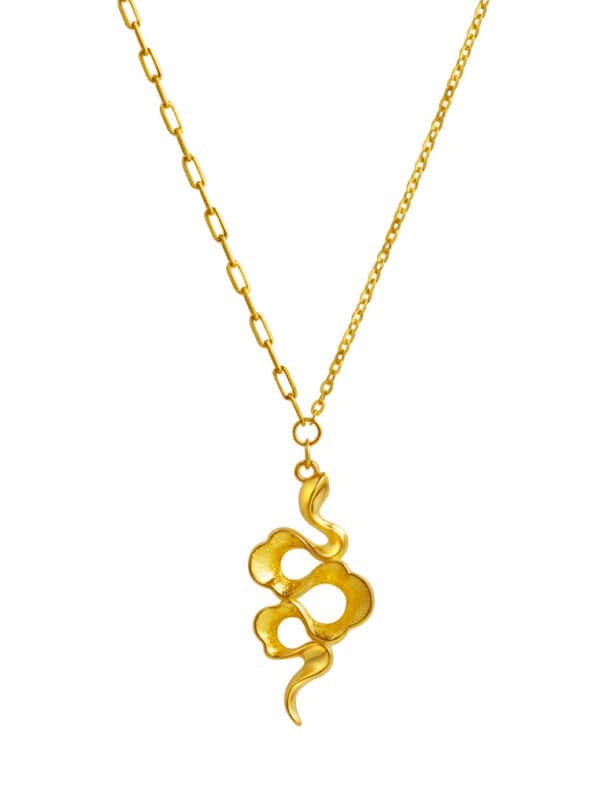 TOMEI x XIFU ??????The Essence Of Nature Necklace, Yellow Gold 999