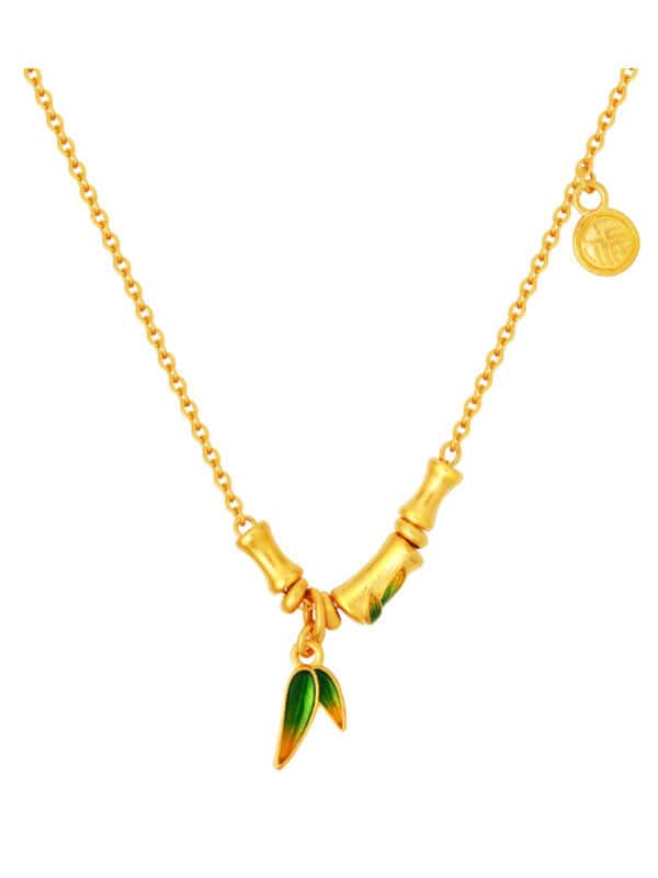 "TOMEI X XIFU ????Bamboo Inspired  Necklace, Yellow Gold 999"