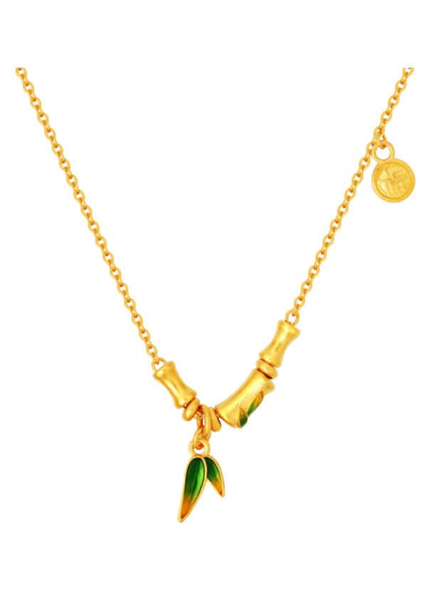 XF-ZF-N-EC-47CM "TOMEI X XIFU ????Bamboo Inspired Necklace, Yellow Gold 999"
