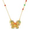 TOMEI Antique Gold Series Butterfly Necklace, Yellow Gold 999