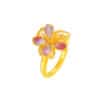 TOMEI Antique Gold Series Flowers Ring, Yellow Gold 999