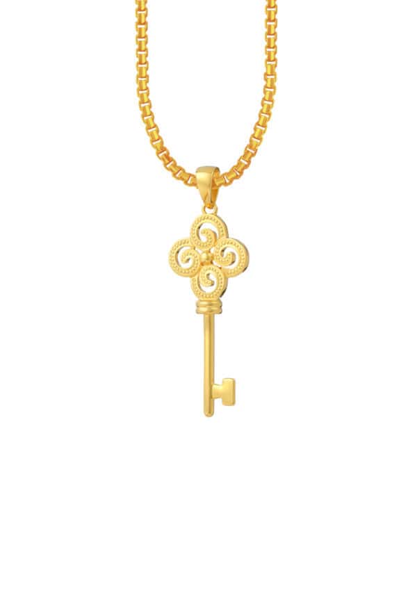 TOMEI Lusso Italia Key Pendant, Yellow Gold 916