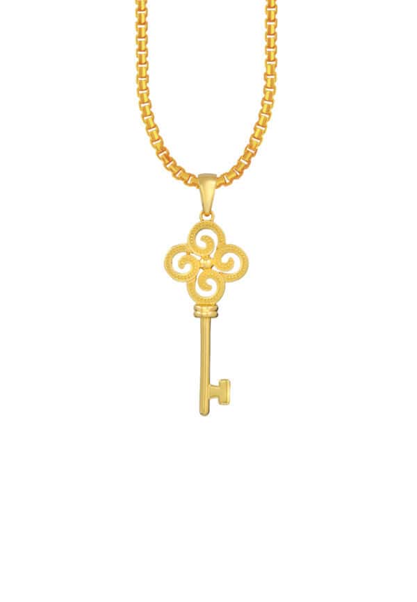 TOMEI Lusso Italia Key Pendant, Yellow Gold 916