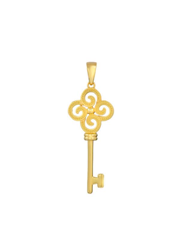TOMEI Lusso Italia Key Pendant, Yellow Gold 916