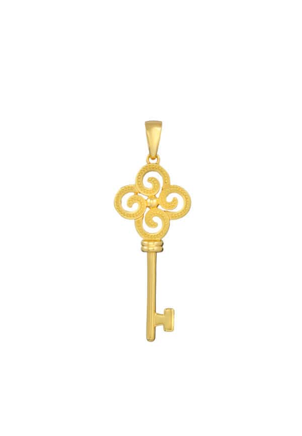 TOMEI Lusso Italia Key Pendant, Yellow Gold 916