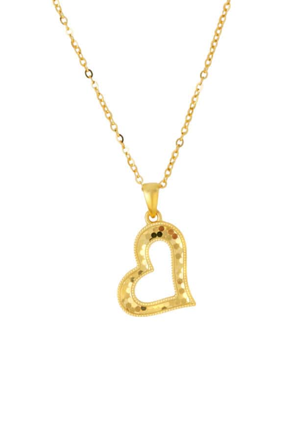 TOMEI Lusso Italia Heart Necklace, Yellow Gold 916