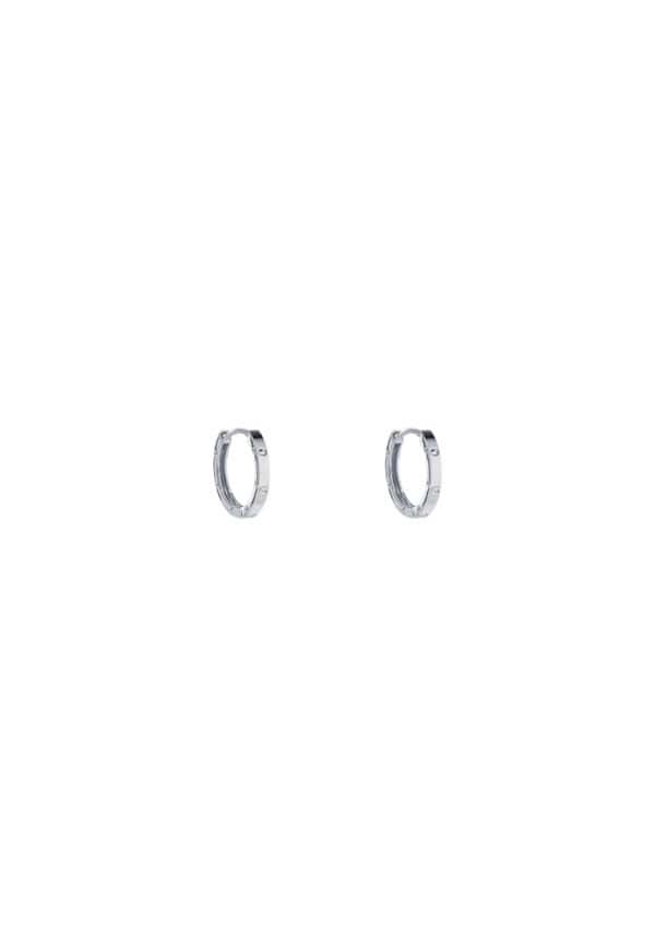 TOMEI Loop Earrings, White Gold 750