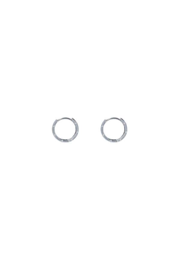 TOMEI Loop Earrings, White Gold 750