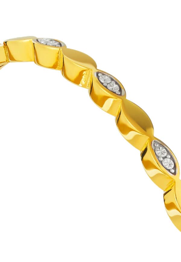 TOMEI Diamond Cut Collection Bangle, Yellow Gold 916