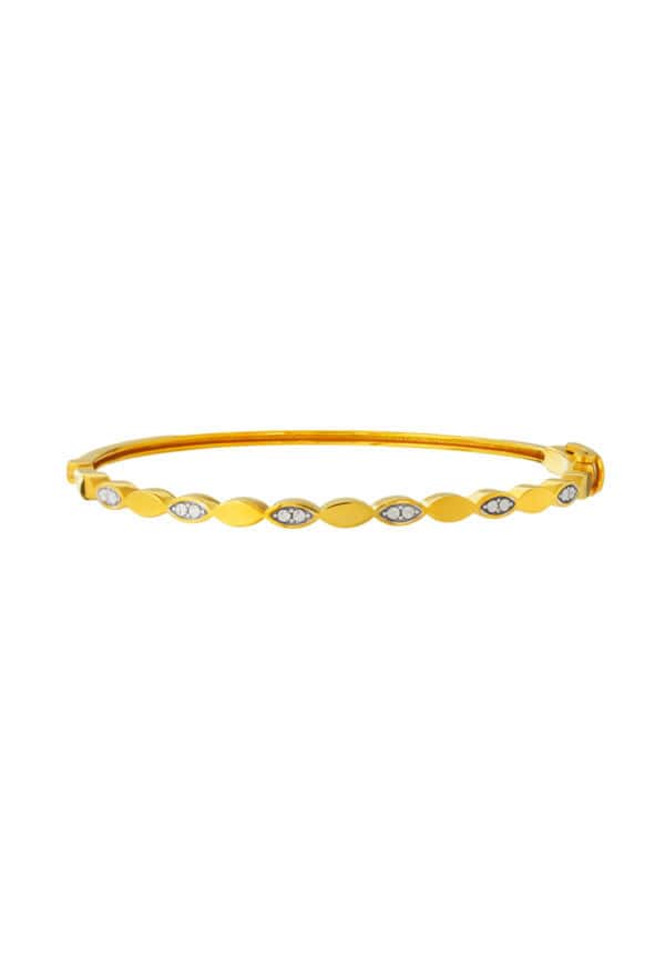 TOMEI Diamond Cut Collection Bangle, Yellow Gold 916