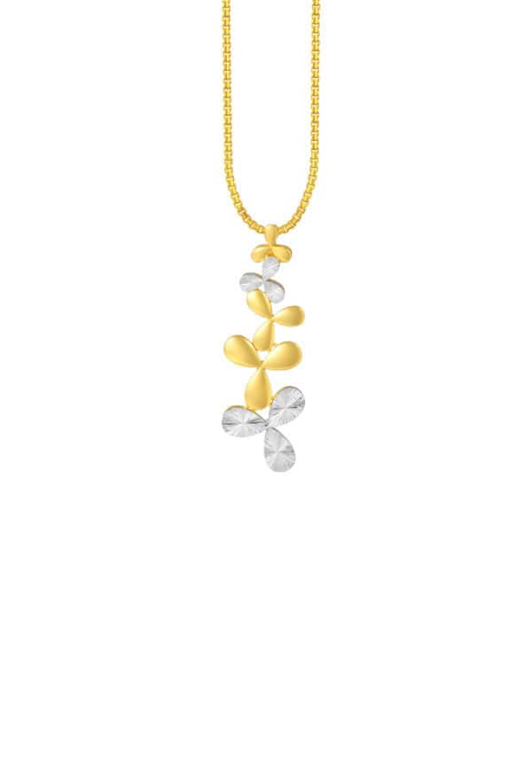 TOMEI Diamond Cut Collection Pendant, Yellow Gold 916