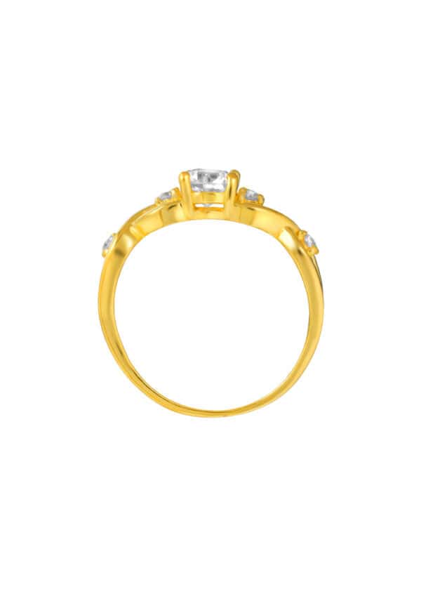 TOMEI Zirconia Ring, Yellow Gold 916
