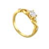 TOMEI Zirconia Ring, Yellow Gold 916