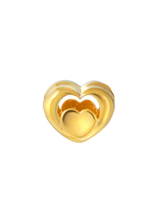 TOMEI Chomel Collection Heart Charm, Yellow Gold 916