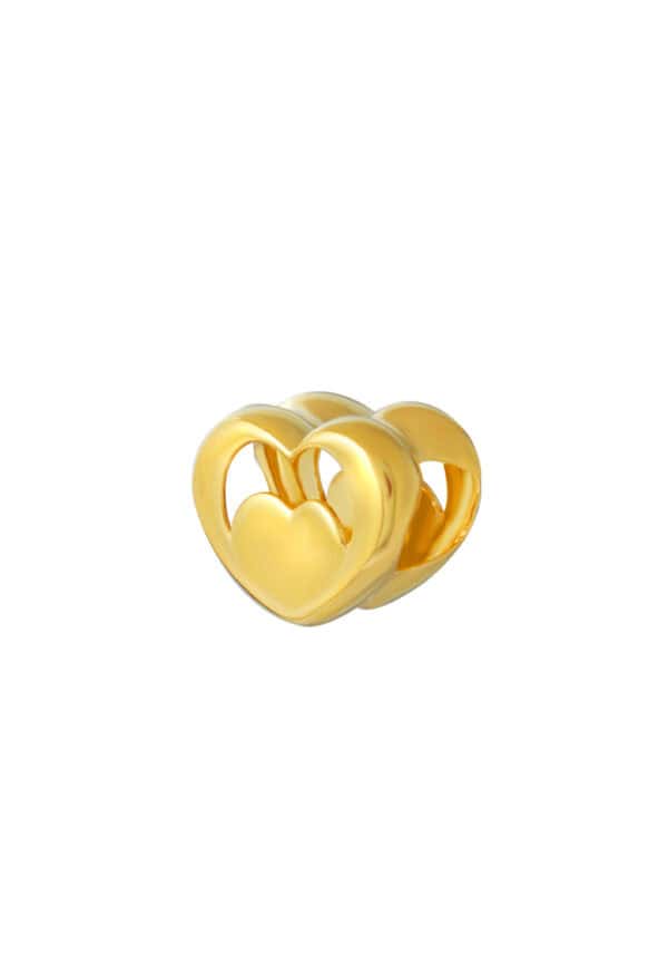 TOMEI Chomel Collection Heart Charm, Yellow Gold 916