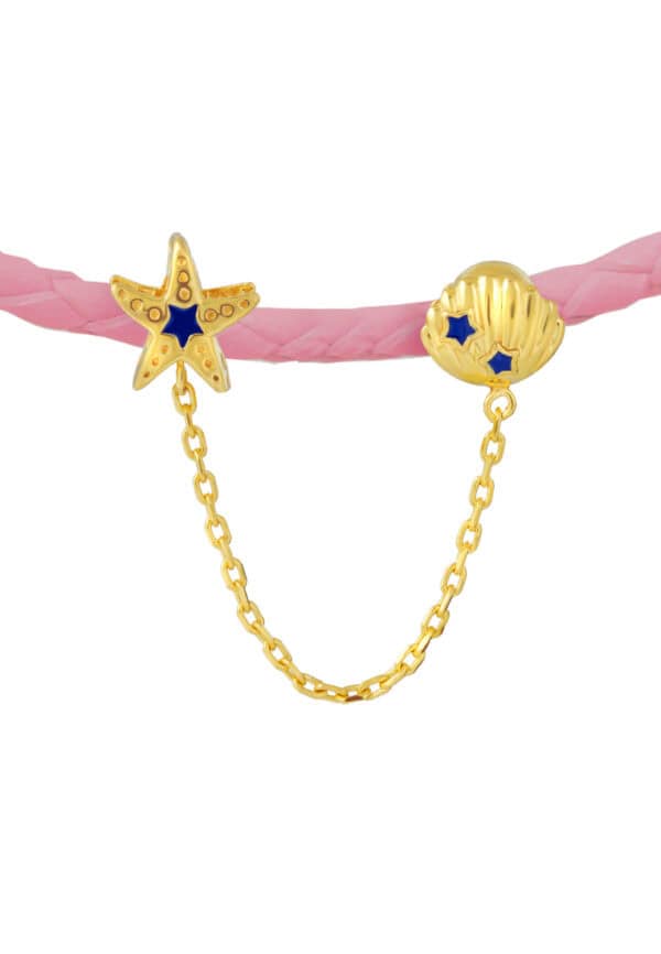 TOMEI Chomel Collection Shell & Starfish Charm, Yellow Gold 916