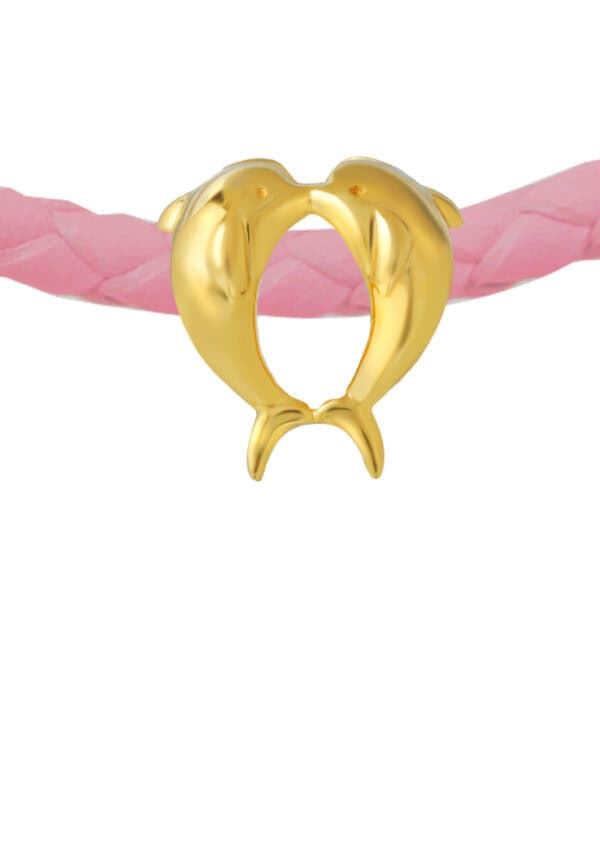 TOMEI Chomel Collection Dolphin Couple Charm, Yellow Gold 916