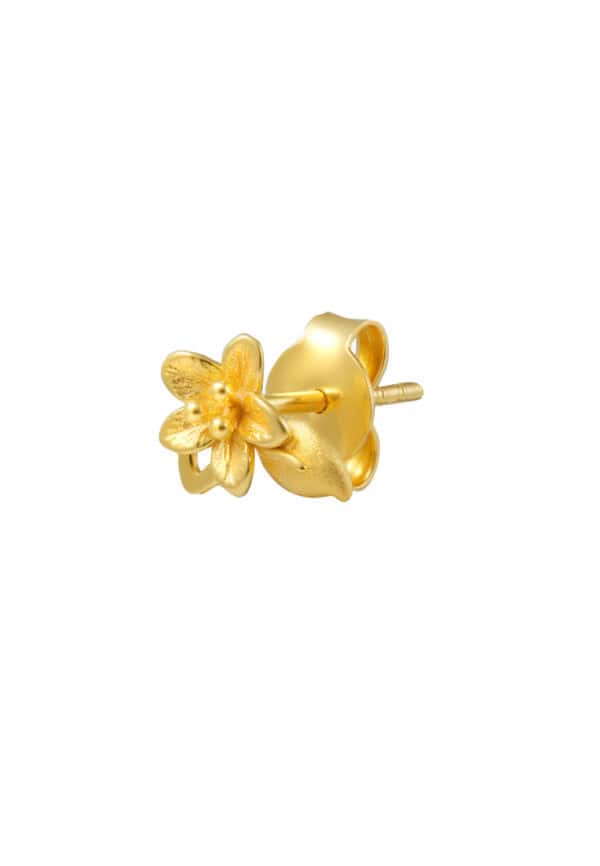 TOMEI Flower Earrings, Yellow Gold 916