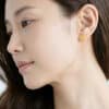 TOMEI Flower Earrings, Yellow Gold 916
