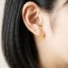 TOMEI Unicorn Earrings, Yellow Gold 999