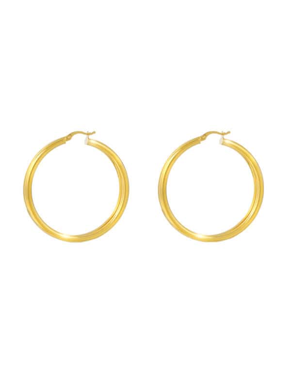 TOMEI Lusso Italia Big Loop Earrings, Yellow Gold 916