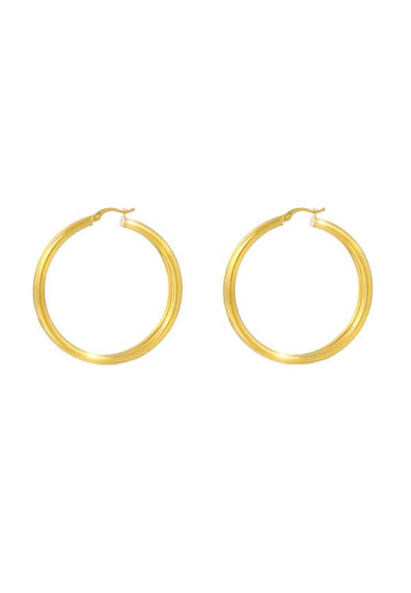 TOMEI Lusso Italia Big Loop Earrings, Yellow Gold 916