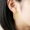 TOMEI Lusso Italia Loop Earrings, Yellow Gold 916