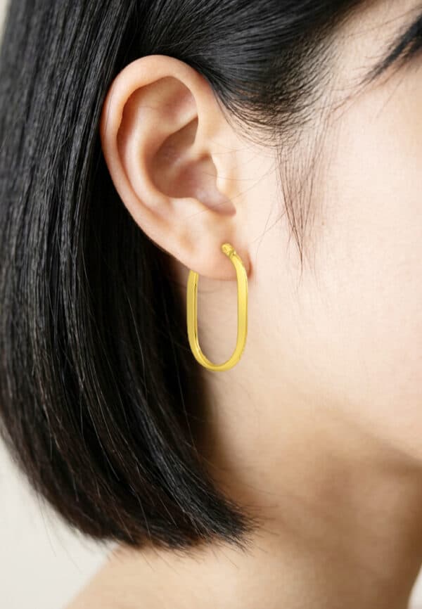 TOMEI Lusso Italia Loop Earrings, Yellow Gold 916