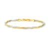 TOMEI Dual-Tone Bead Bangle, Yellow Gold 916