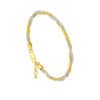 TOMEI Dual-Tone Bead Bangle, Yellow Gold 916
