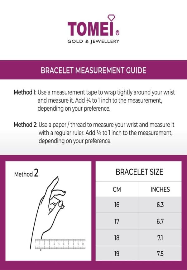 TOMEI Dual-Tone Bracelet, Yellow Gold 916