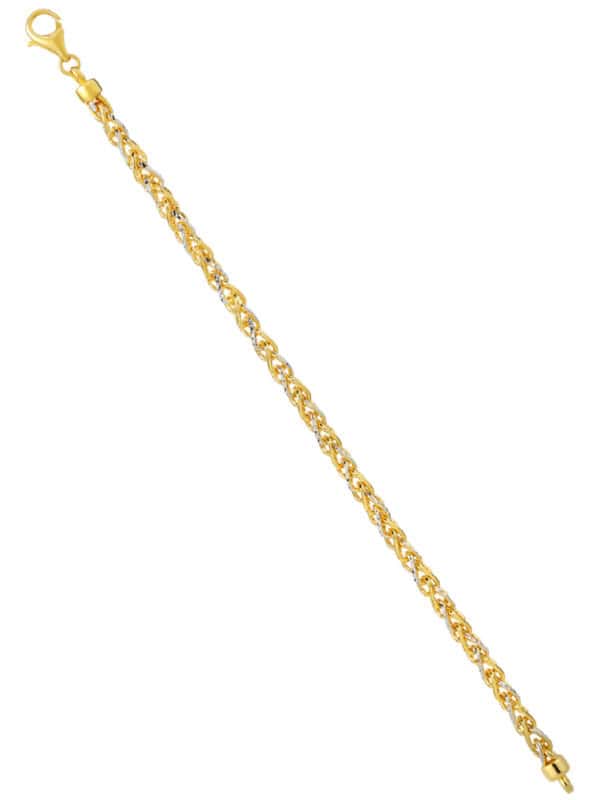TOMEI Dual-Tone Bracelet, Yellow Gold 916